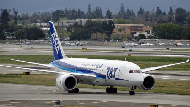 Boeing 787-8 (JA822A) - JA822A All Nippon Airways Boeing 787-8 Dreamliner - cn 34512br /Age 1.7 Yearsbr /05-Apr-2015 B788/L Narita Intl (RJAA / NRT) San Jose Intl (KSJC) 17:52 JST 10:51 PDT 8:59