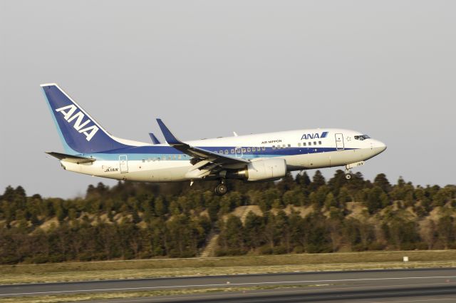 Boeing 737-700 (JA11AN) - Final Approach to NRT Airport R/W16L on 2012/04/08 ANA c/s