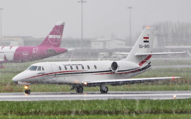 Cessna Citation Sovereign (SU-BRG) - arab republic of egypt c680 su-brg after landing at shannon 3/3/19.