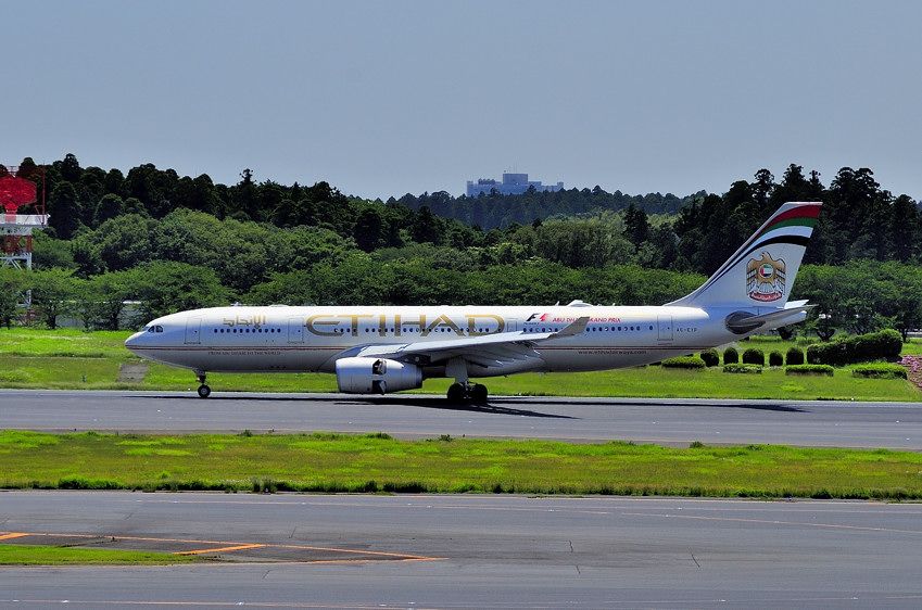 Airbus A330-200 (A6-EYP) - Reversing