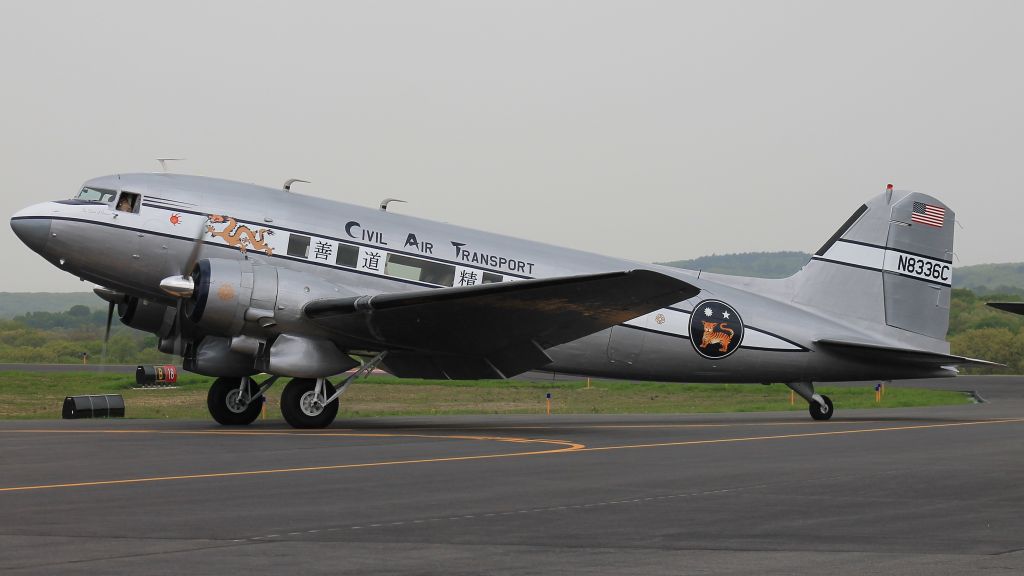 Douglas DC-3 (N8336C) - Taxiing to across the runway during the D-Day Squadron Kickoff Week, 17 May 2019.