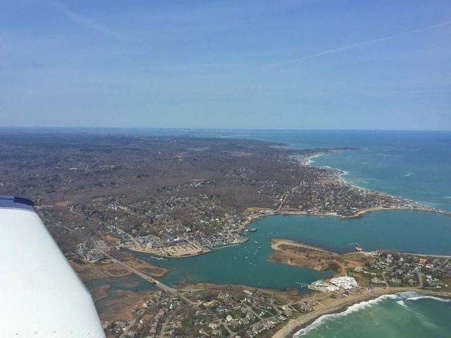 Piper Cherokee (N724CA) - Over Scituate Harbor