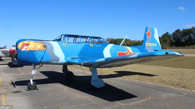 NANCHANG PT-6 (N622CD) - A Nanchang CJ-6A on the ramp at Folsom Field, Cullman Regional Airport, AL, - November 4, 2016.