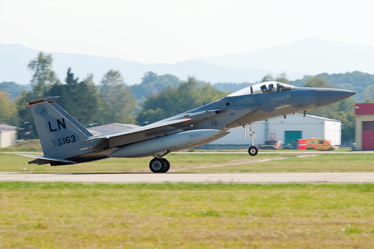 86-0163 — - McDonnell Douglas F-15 C Eaglebr /United States - US Air Force (USAF)br /Czech Republic: Ostrava - Mosnov (OSR LKMT)