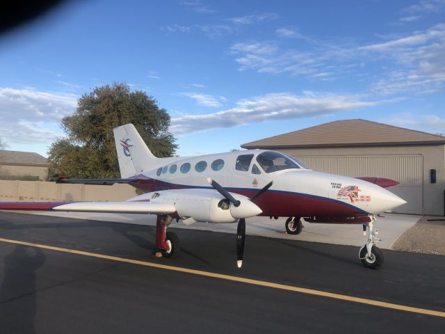 Cessna Chancellor (N55LT) - Parked overnight on the taxiway☹️