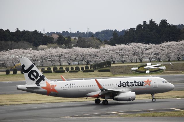 Airbus A320 (JA13JJ) - Taxing at Narita Intl Airport on 2017/04/10