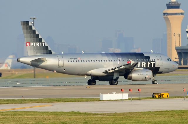 Airbus A319 (N509NK) - Spirit - A319 - N509NK - Departing KDFW 07/03/2013