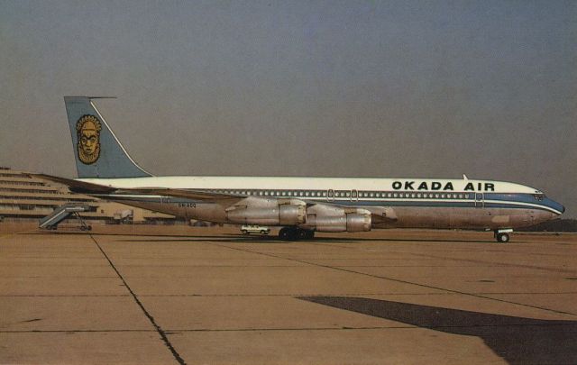 Boeing 707-100 (5N-AOQ) - SCANNED FROM POSTCARDbr /OKADA AIR