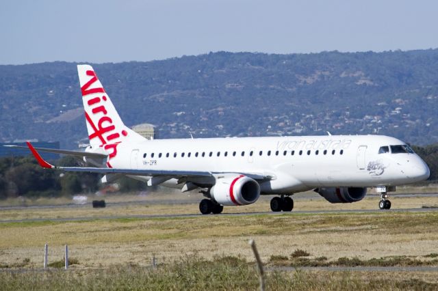 Embraer ERJ-190 (VH-ZPR) - On taxi-way, heading for take off on runway 05. Friday, 19th April 2013.