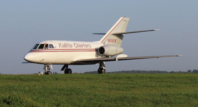 Dassault Falcon 20 (N808CK) - A 1967 model Dassault / SUD Fan Jet Falcon taxiing at Pryor Regional Airport, Decatur, AL - late in the afternoon of September 4, 2020.