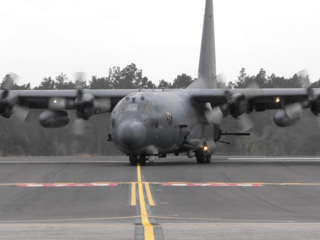 Lockheed C-130 Hercules (89-1053) - AC-130 exiting RWY9 at Tally