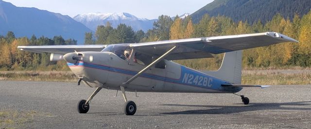 Cessna Skywagon 180 (N2428C) - Girdwood/Alyeska Airport taxiway, Girdwood AK