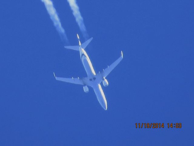 Boeing 737-900 (N403AS) - Alaska Airlines flight 38 from SEA to FLL over Baxter Springs Kansas (78KS) at 35,000 feet.