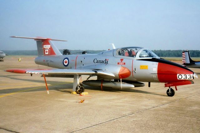 Canadair CL-41 Tutor (11-4033) - CT-114 on display at the LRAFB Airshow, 1995. Before it had its Snowbird paint!