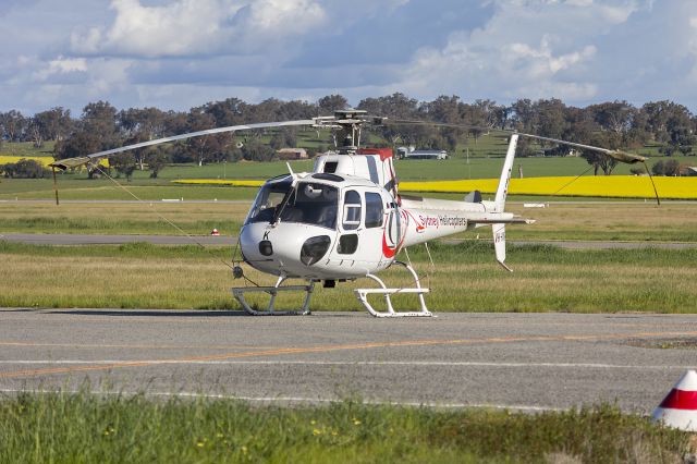 Eurocopter AS-350 AStar (VH-HVK) - Sydney Helicopters (VH-HVK) Aerospatiale AS-350B Ecureuil at Wagga Wagga Airport.