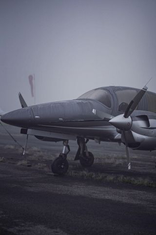 Diamond DA-62 — - DA-62 sitting ominously on a cold foggy morning. 