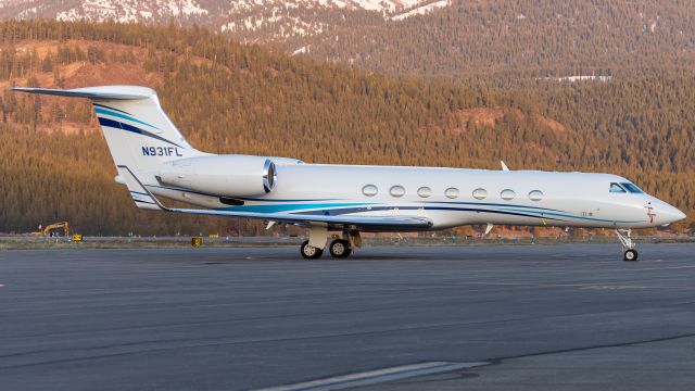 Gulfstream Aerospace Gulfstream V (N931FL) - Resting at a stand during golden hour