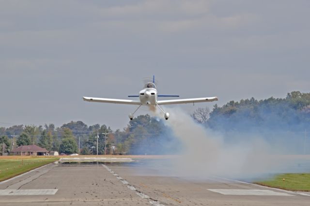 Vans RV-8 (N552KM) - Heavy Crosswind takeoff 