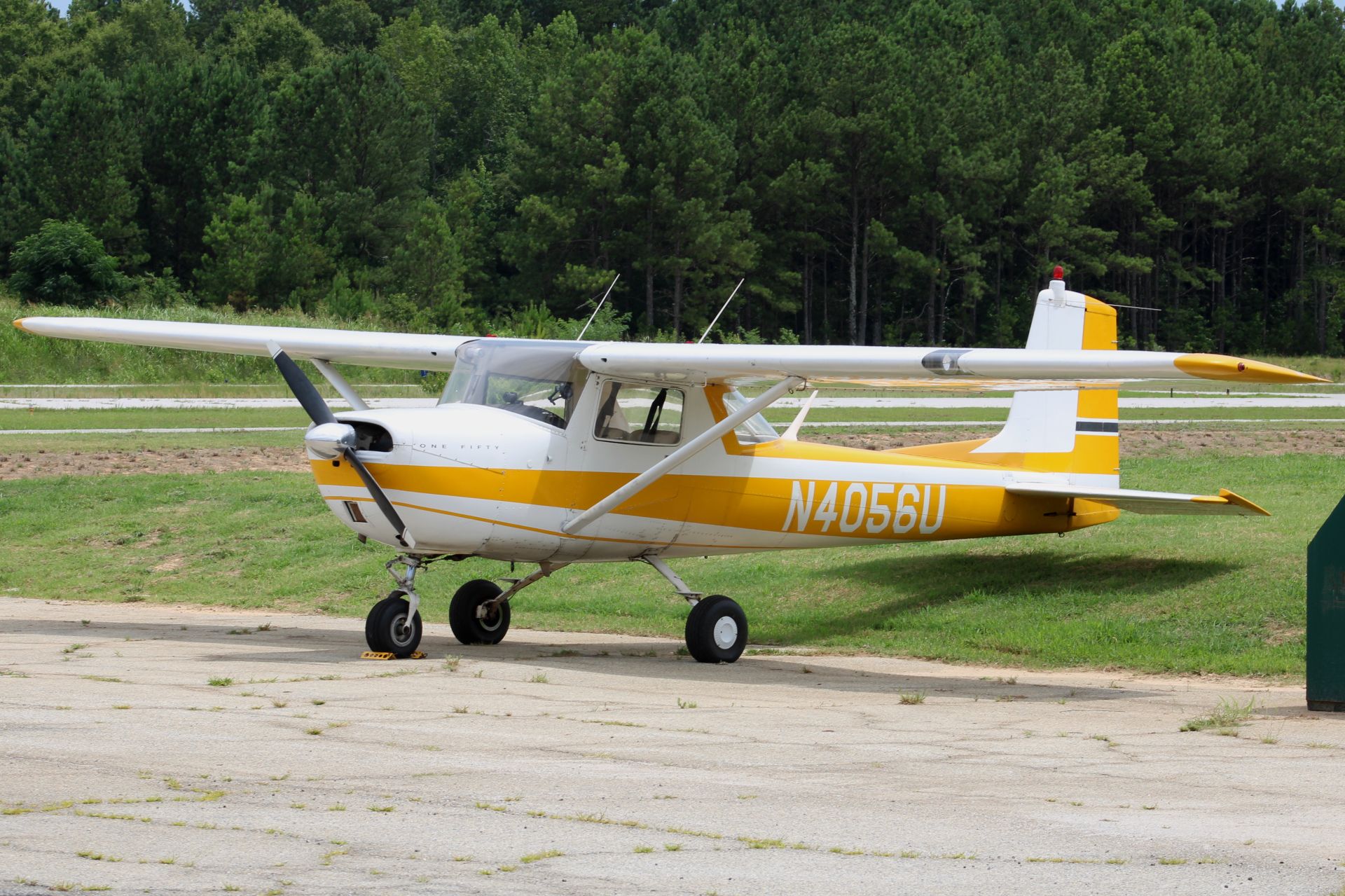 Cessna Commuter (N4056U) - A Cessna 150E painted in mustard yellow, and built in 1965. Quite rare to see one of these. Taken on 7/12/2020.