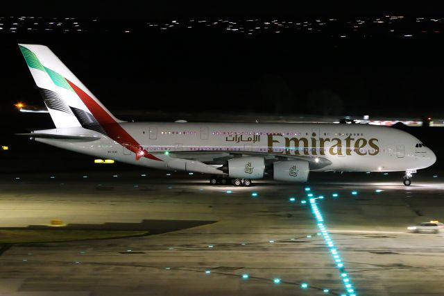 Airbus A380-800 (A6-EOE) - Revised Emirates livery as seen on A6-EOE. A first visit for the revised livery at YMML.