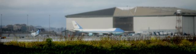 Boeing 747-200 (N92000) - Air Force One in Security area, for President Obamas visit, May 25, 26, 2010 .. Somebody forgot to add my name to the "authorized list" ... lol