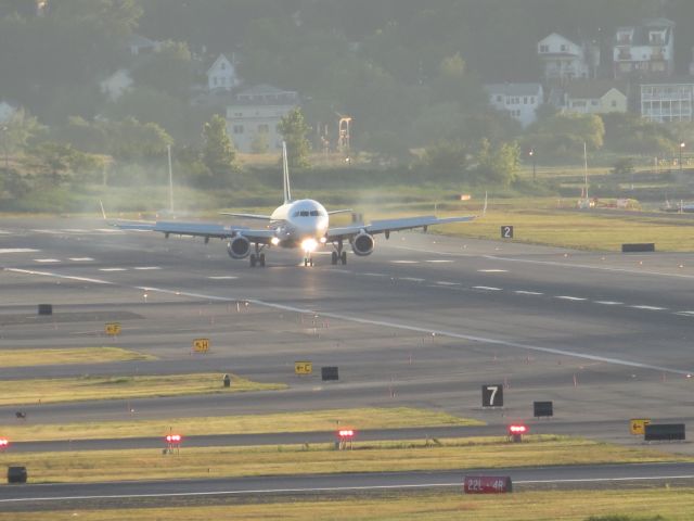 Airbus A321 — - Jet Blue flt 834 rolling out on 22L at Boston Logan.  Arriving from SFO on 21 July 18.  The RED EYE has landed!