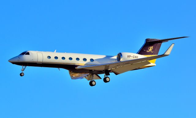 Gulfstream Aerospace Gulfstream V (VP-CNR) - VP-CNR - 2006 Gulfstream G550 C/N 5113 (Rashid Engineering)  - Las Vegas - McCarran International (LAS / KLAS) USA - Nevada, December 16, 2011 Photo: Tomás Del Coro  (Her sister ship also arrive today, VP-BNR)