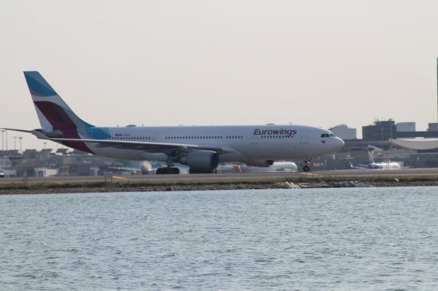 Airbus A330-300 (D-AXGA) - Probably one of my better international catches at Logan this year. Taxiing off of 4R heading for Terminal E