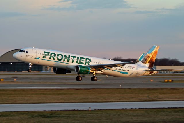 Airbus A321 (N713FR) - Early morning departure for FFT1611 (Mitch the Wolverine) headed for Orlando.