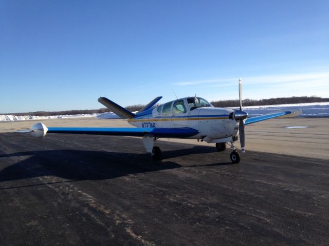 Beechcraft 35 Bonanza (N7274B) - Getting fuel at the home base of KETB.