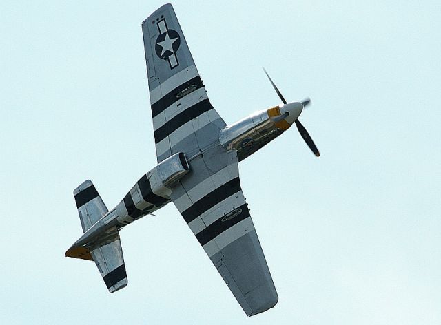 — — - P-51D Mustang..Photo taken from the ground.