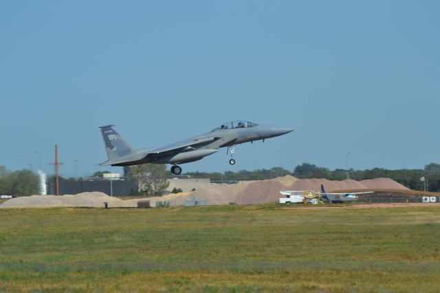 McDonnell Douglas F-15 Eagle (N82046) - Air Force F-15 (AF82046) landing KFSD - 7-20-12