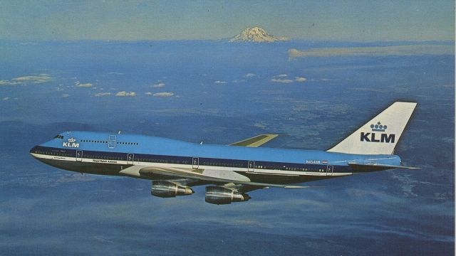 BOEING 747-300 (N4548M) - scanned from postcardbr /KLM