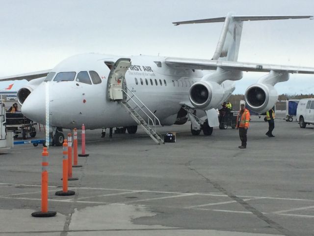 Avro Avroliner (RJ-85) (C-FLRJ) - Prepping For services to Rankin Inlet and Iqaluit (First Air 955)