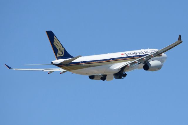 Airbus A330-300 (9V-STA) - Getting airborne off runway 23 and heading home to Singapore. Wednesday 29th October 2014.