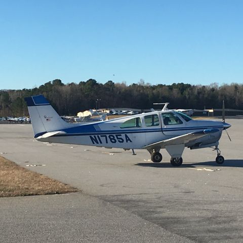 Beechcraft Bonanza (33) (N1785A) - Warm windy winter day at FFC