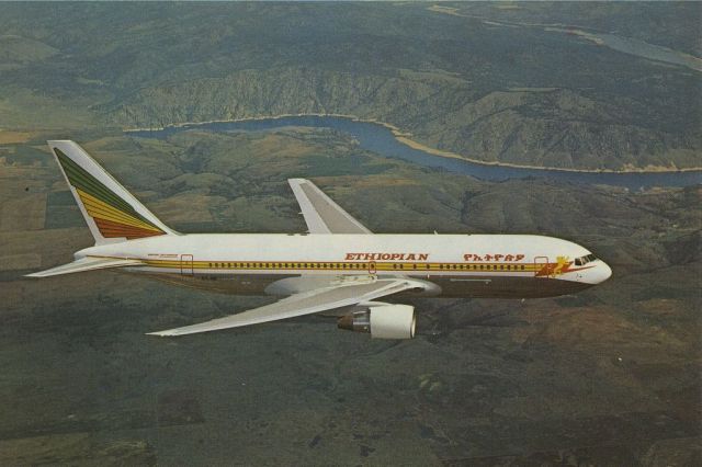 BOEING 767-200 (ET-AIE) - scanned from postcardbr /ethiopian