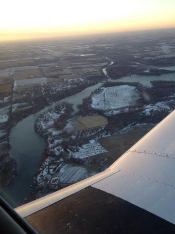 Piper Cherokee (N8369A) - Flying over Baxter Springs KS on 01-03-14.