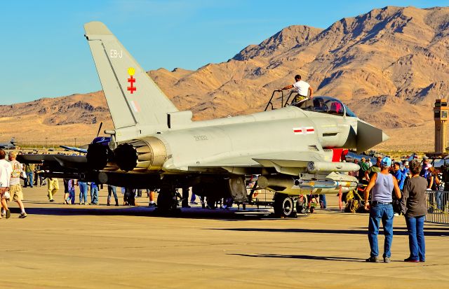 — — - UK Royal Air Force Eurofighter EF-2000 Typhoon FGR4 ZK332 / EB-J (cn BS093/346) - Las Vegas - Nellis AFB (LSV / KLSV)br /Aviation Nation 2014 Air Showbr /USA - Nevada, November 8, 2014br /Photo: TDelCoro