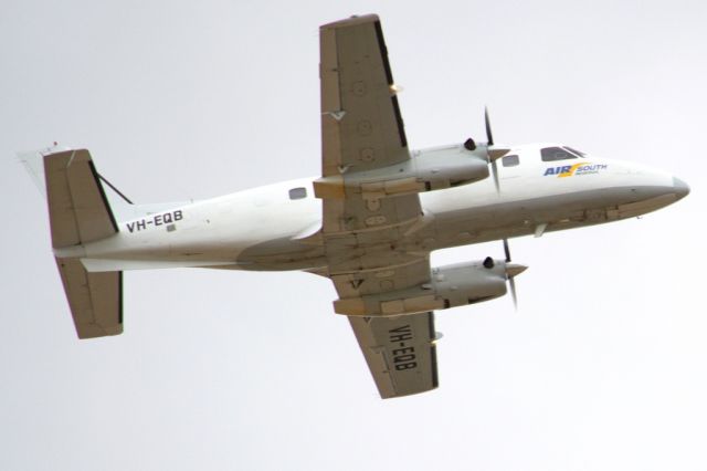 Embraer EMB-110 Bandeirante (VH-EQB) - Getting airborne off runway 23 and heading off to a regional destination. Friday 1st February 2013.