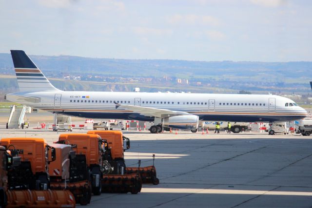 Airbus A321 (EC-OCT) - Parked at Gate 6 on 5-Mar-24 prior to operating flight PVG385P to EGGP.