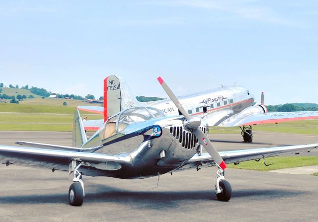 TEMCO Swift (N3796K) - Globe Swift shares the ramp with the AAL DC-3