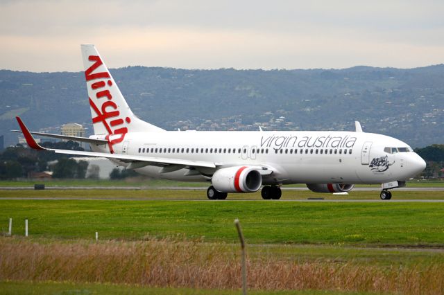 Boeing 737-800 (VH-YFQ) - On taxiway heading for take-off on runway 05. Thursday, 19 June 2014.