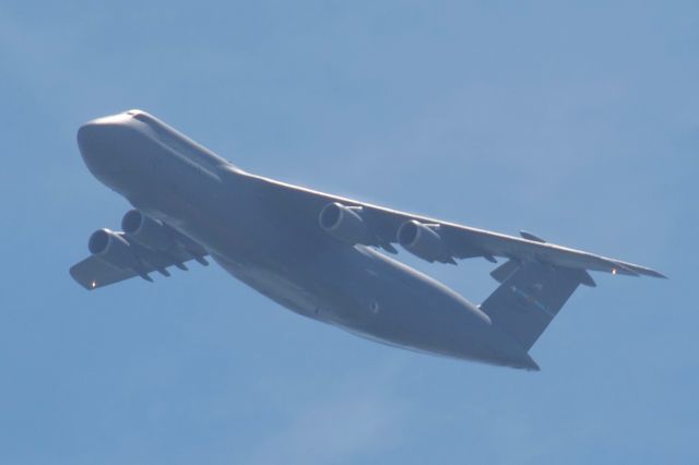 Lockheed C-5 Galaxy (N70035) - C-5M, tail number 70035 made four passes over James Island, SC, near Charleston on the afternoon of 11 September 2018 as I readied our house for the possible onslaught of Hurricane Florence. Each pass was 15 minutes apart. We don’t get to see many C-5s over Charleston since they left Charleston AFB in 1973. I still miss the distinctive sound of the older C-5s.  Thankfully, we had no damage from the storm, but our thoughts are with those north of us in SC, NC and possibly VA.