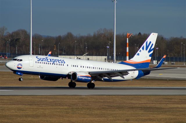 Boeing 737-800 (D-ASXC) - Boeing 737-86N, SunExpress Germany, D-ASXC, EDDM, München-Franz Josef Strauss Airport, 24.Jan.2018