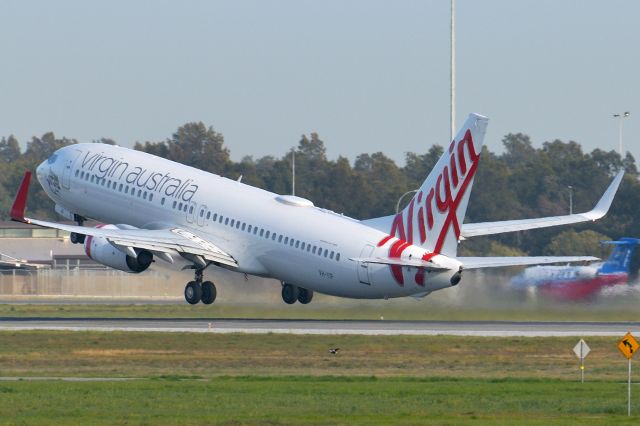 Boeing 737-800 (VH-YIF) - Virgin flight Velocity 1447 departing Rw 23 Adelaide, bound for the Gold Coast Tuesday July 28, 2020.