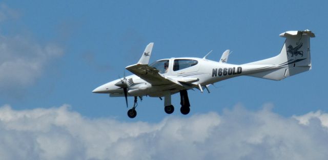 Diamond Twin Star (N660LD) - About to touch down is this 2006 Diamond DA42 Twin Star from the Spring of 2024.