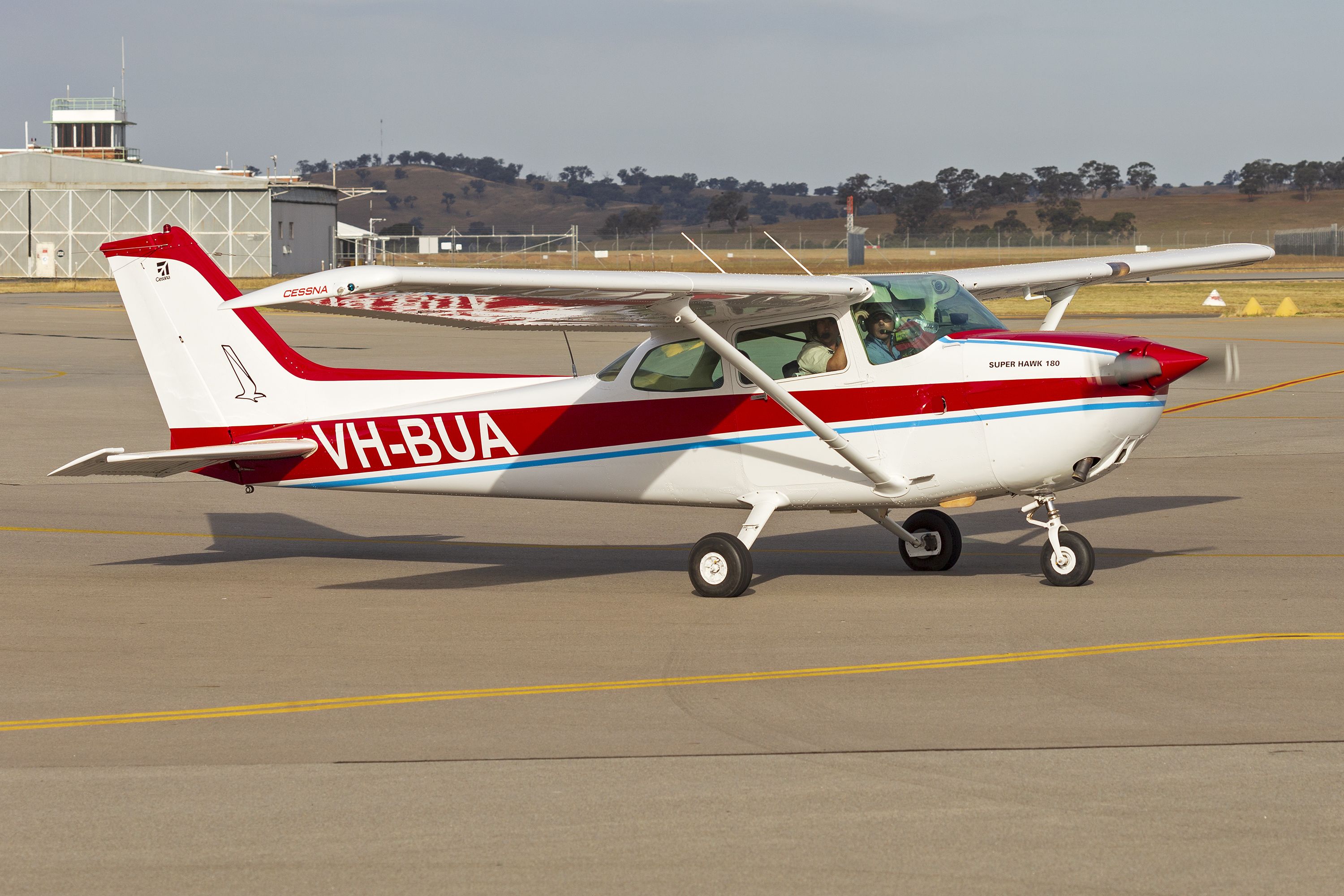 Cessna Skyhawk (VH-BUA) - Nelson Aviation (VH-BUA) Cessna 172P Skyhawk II taxiing at Wagga Wagga Airport.