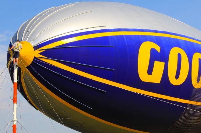 NEA — - Goodyear Airship N3A leaving the Hickory Airport on may 28, 2013 after an overnight stay.