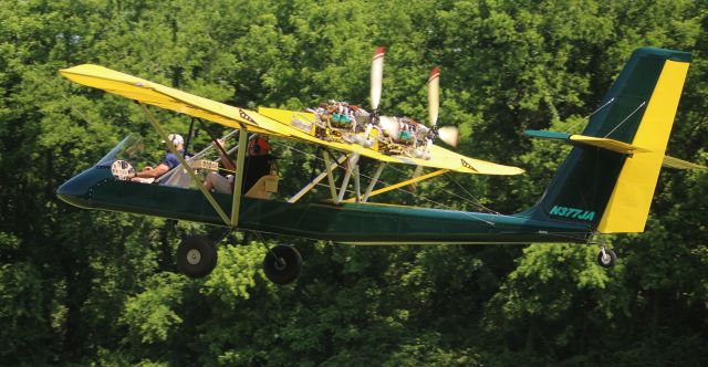 LOCKWOOD Air Cam (N377JA) - A Lockwood AirCam departing Moontown Airport, Brownsboro, AL, during the EAA 190 Breakfast Fly-In - May 18, 2019.